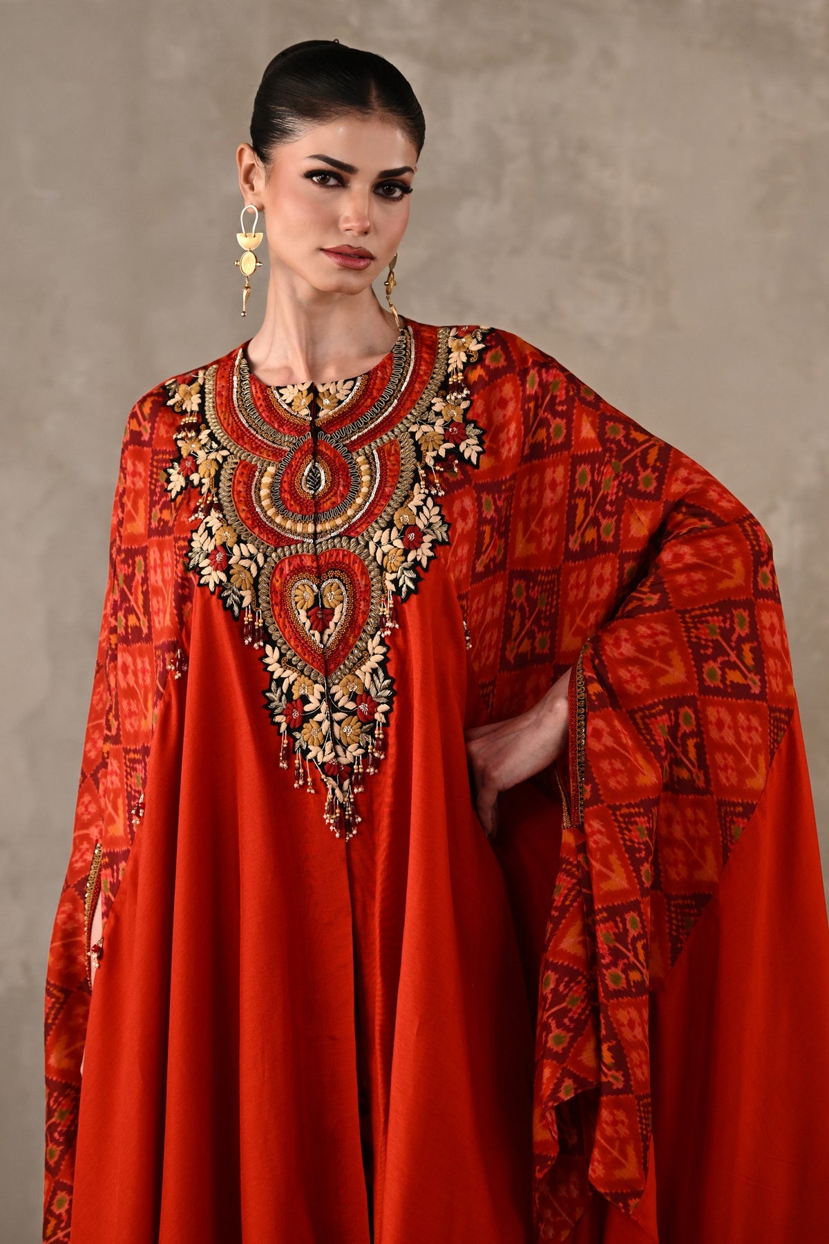 Drape Cape-Style Silk Co-Ord Set