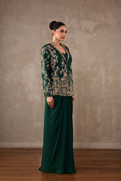 Zardosi Embroidered Jacket Set