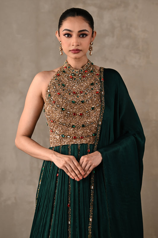 Bejewelled Gown Set