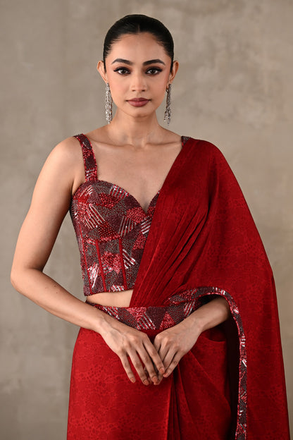 Corset Drape Saree Set