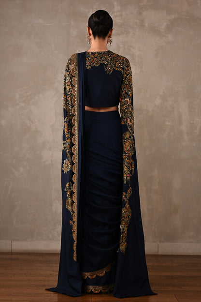 Regal Draped Saree Set