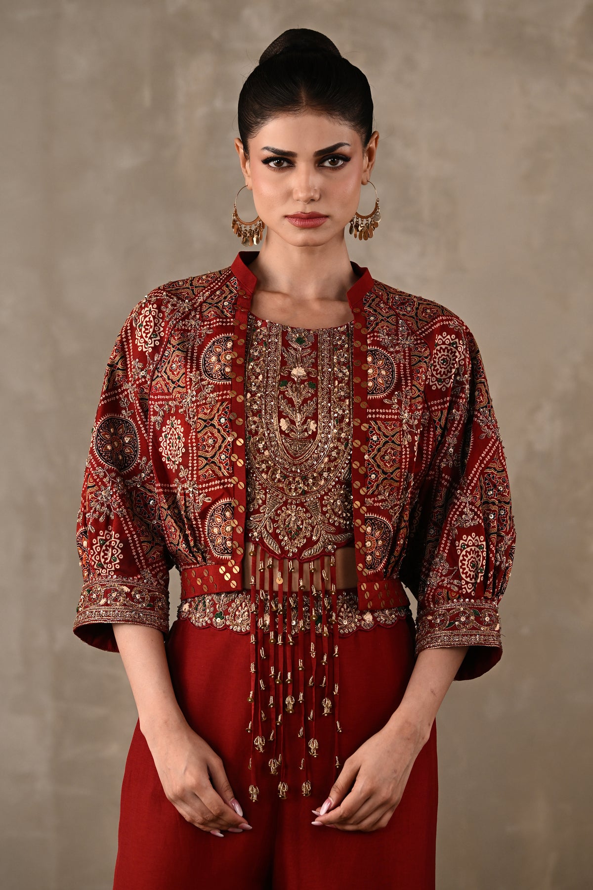 Embellished Printed Bomber Co-ord Set