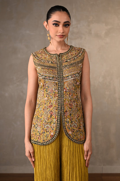 Rosette Embroidered Organza Co-Ord Set