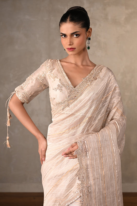 Aurora Luxe Tissue Embroidered Saree