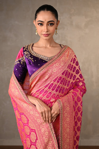 Royal Bandhej Elegance Saree Set