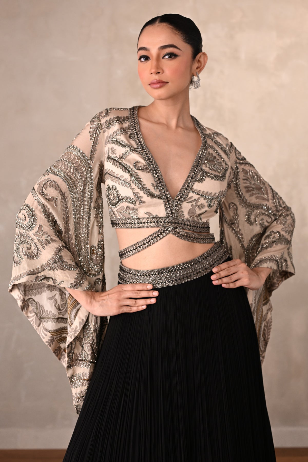 Midnight Mirage Georgette Lehenga Set