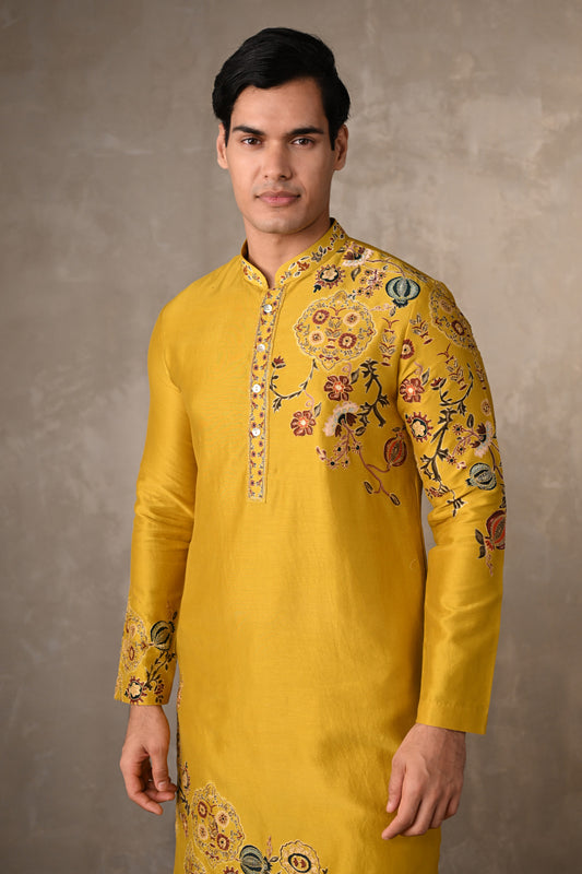 Radiant Yellow Chanderi Kurta