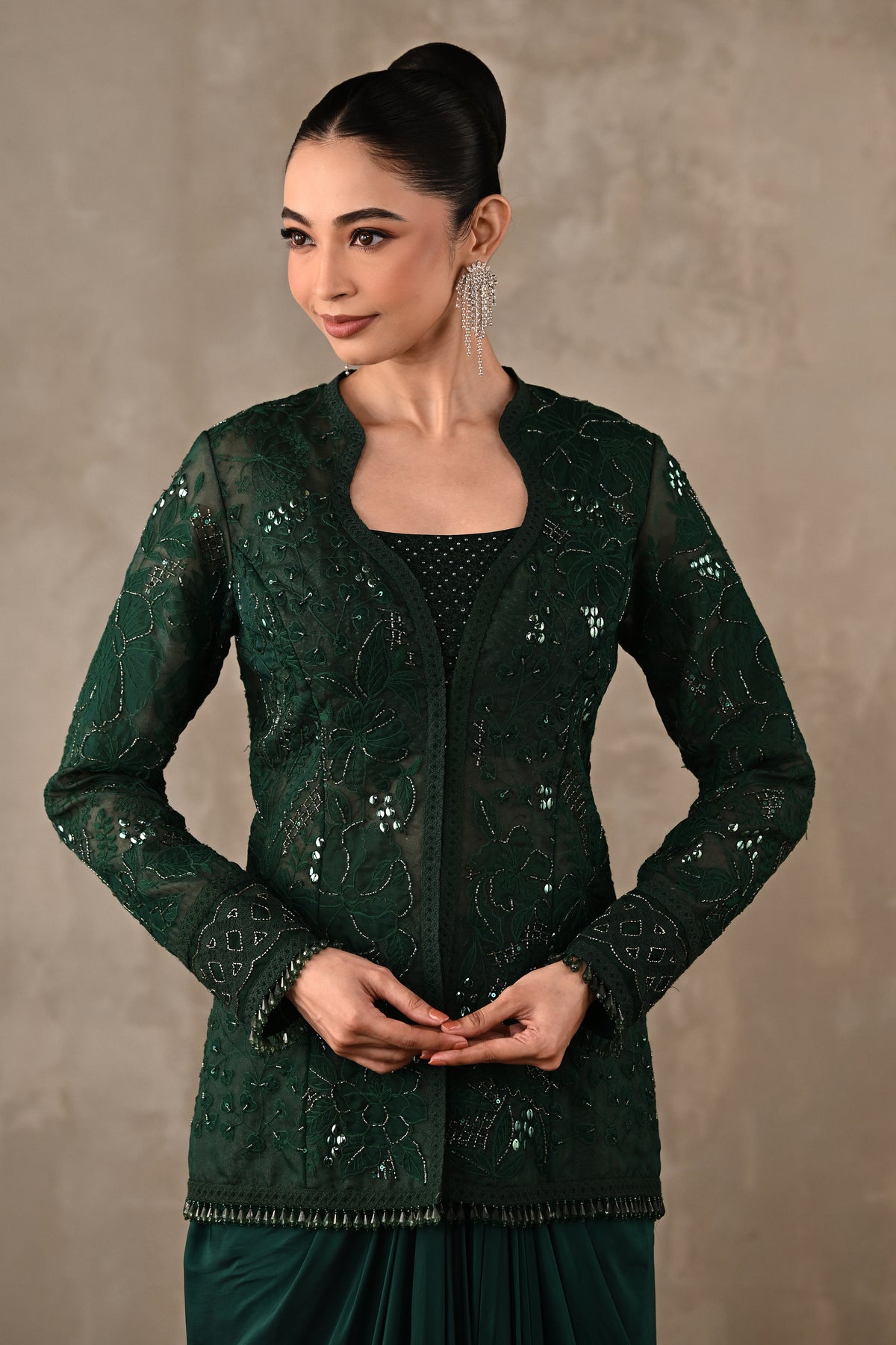 Embroidered Jacket Co-ord Set