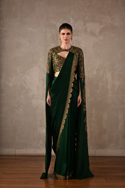 Regal Draped Saree Set