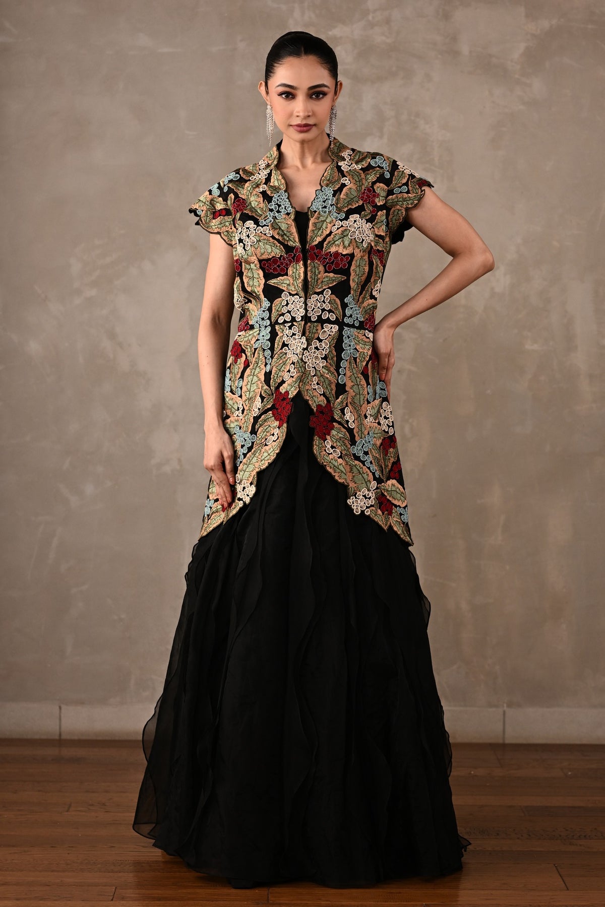 Floral Threadwork Lehenga Set