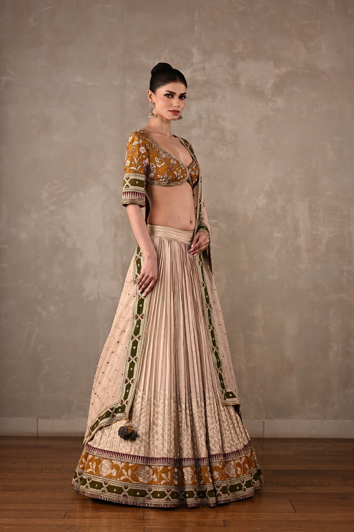 Embroidered Silk Lehenga Set