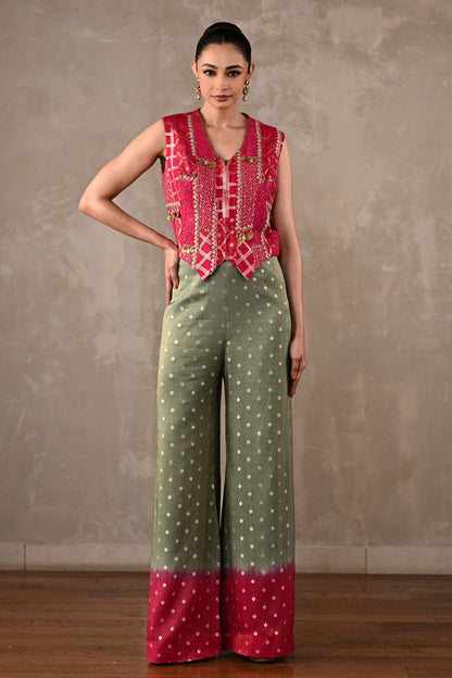 Embellished Tissue Silk Co-Ord Set
