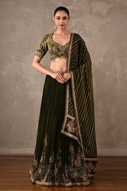 Botanical Drape Embellished Lehenga Set