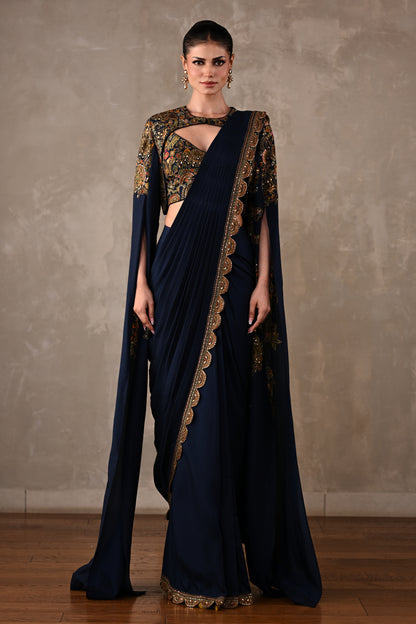 Regal Draped Saree Set
