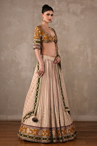 Embroidered Silk Lehenga Set