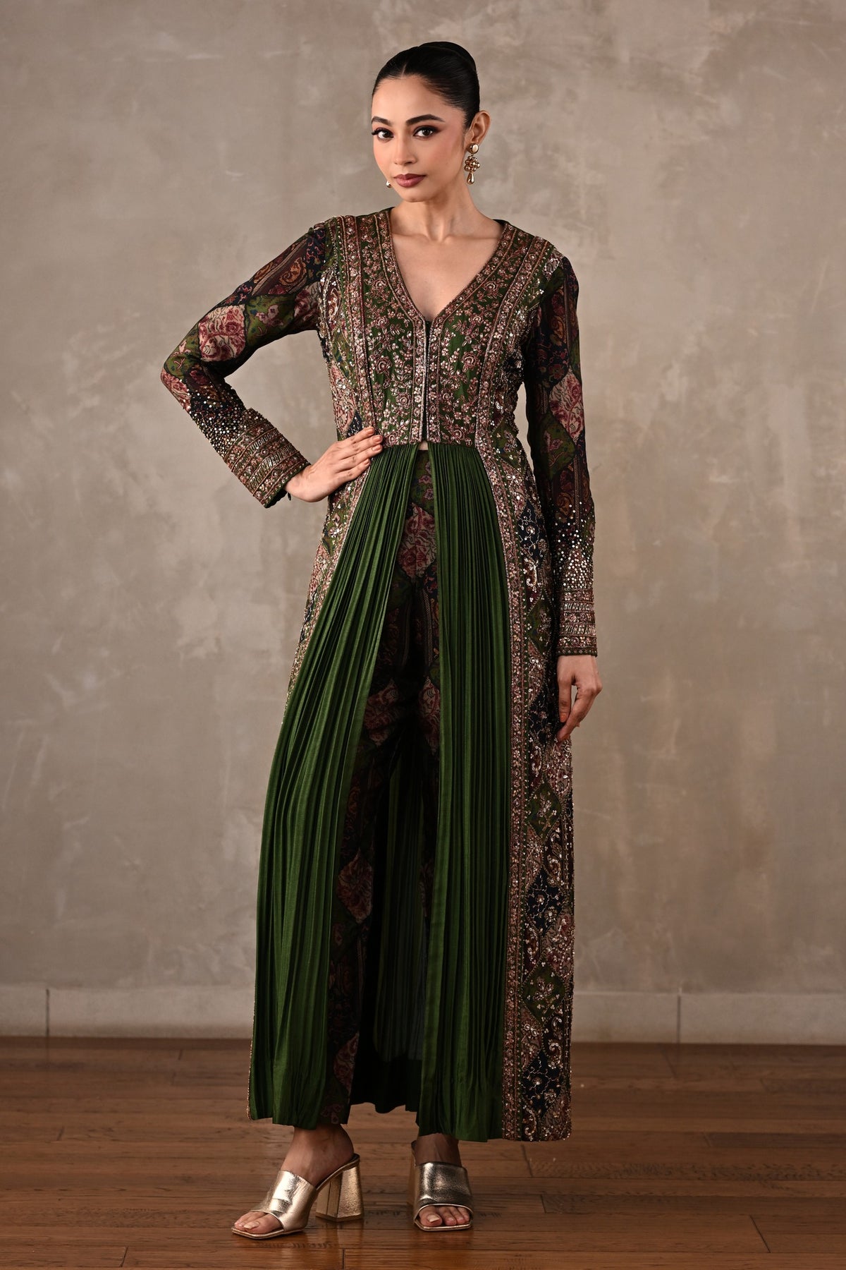 Patchwork-Inspired Embroidered Co-ord Set
