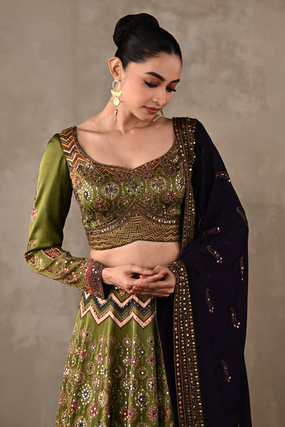 Royal Ajrakh Lehenga Set