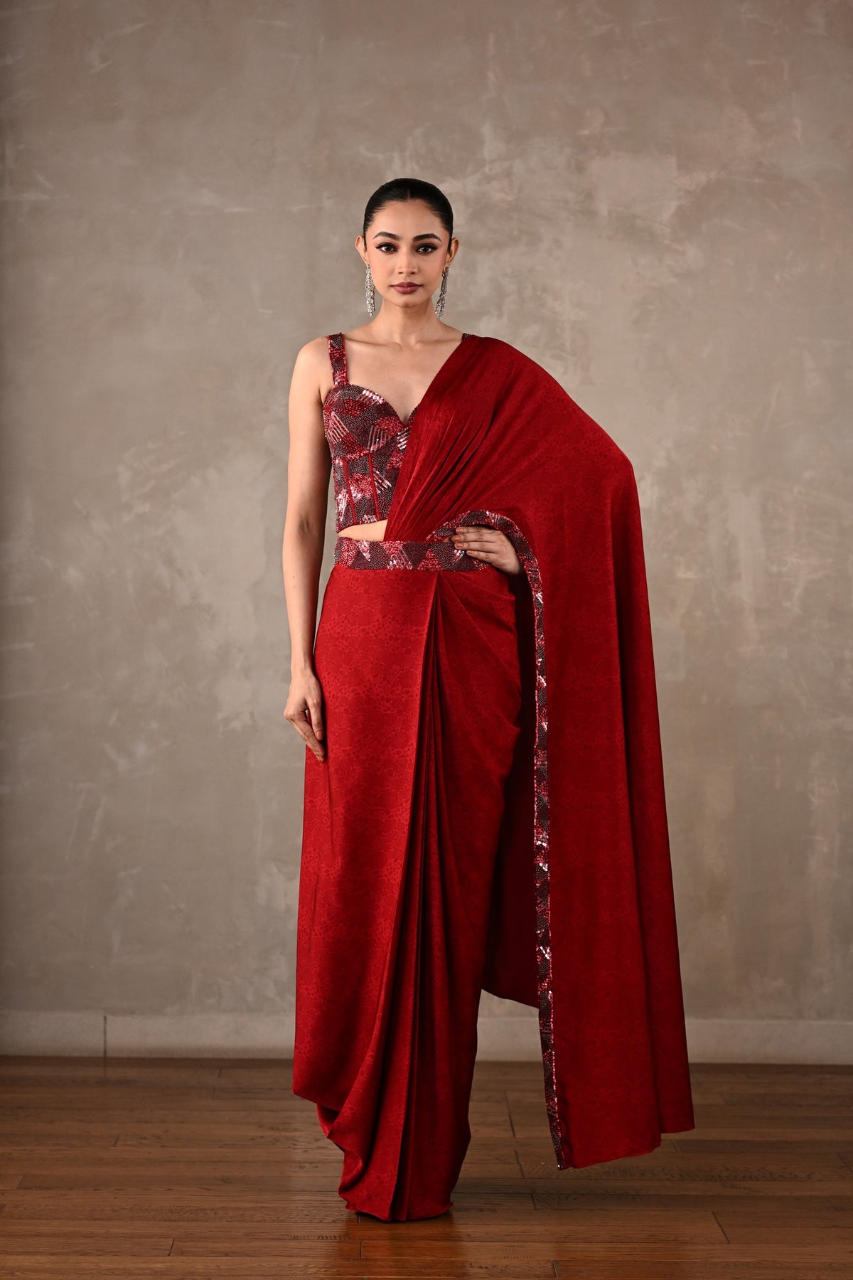 Corset Drape Saree Set