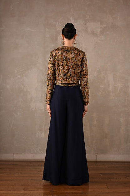 Embellished Cropped Jacket Co-ord Set