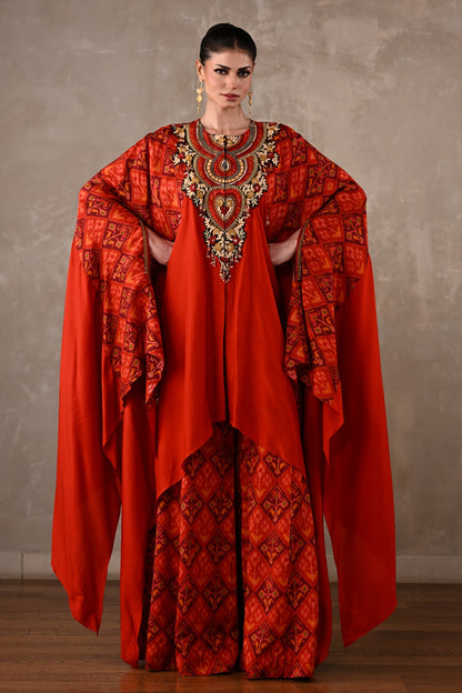 Drape Cape-Style Silk Co-Ord Set