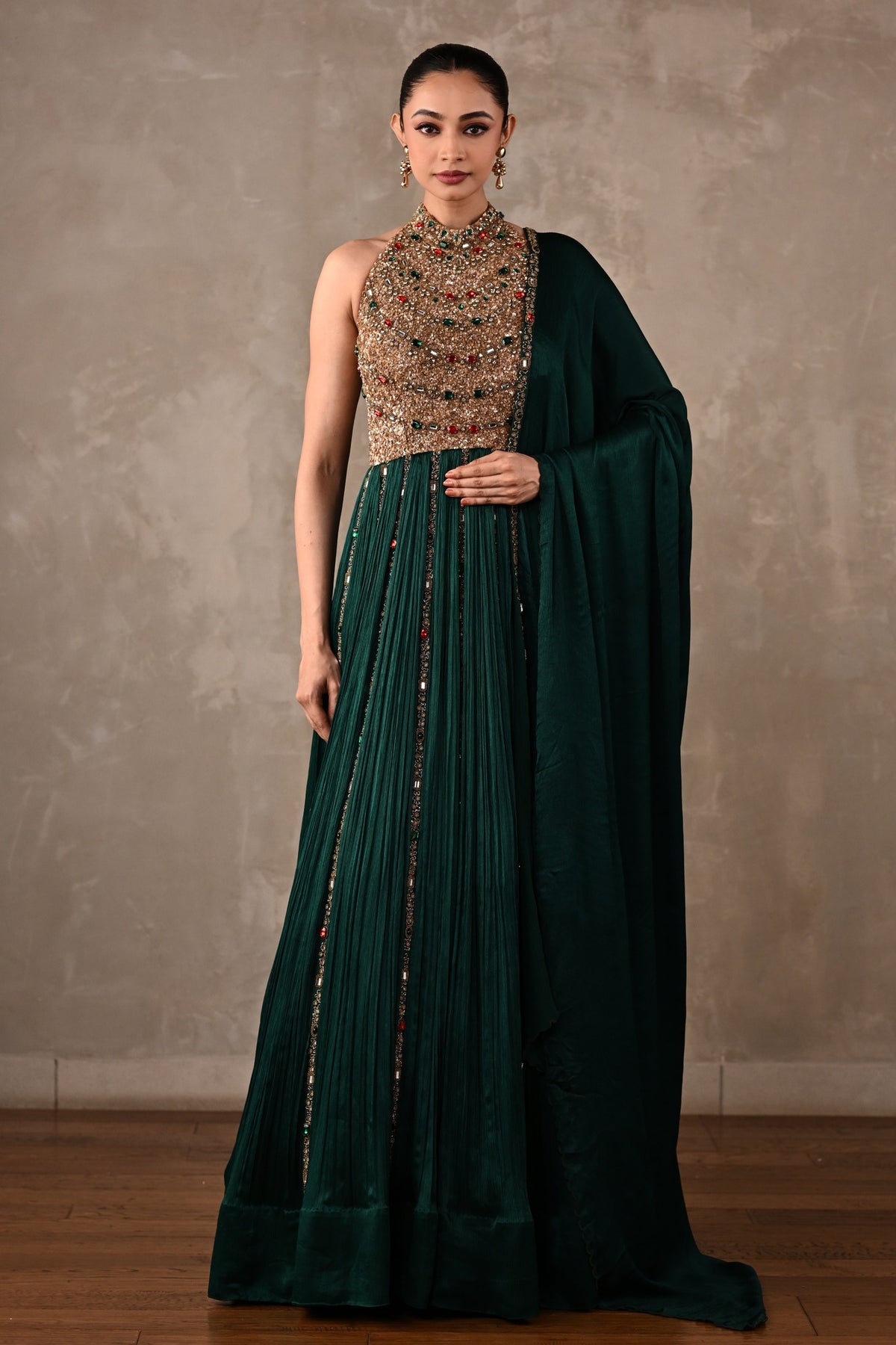 Bejewelled Gown Set