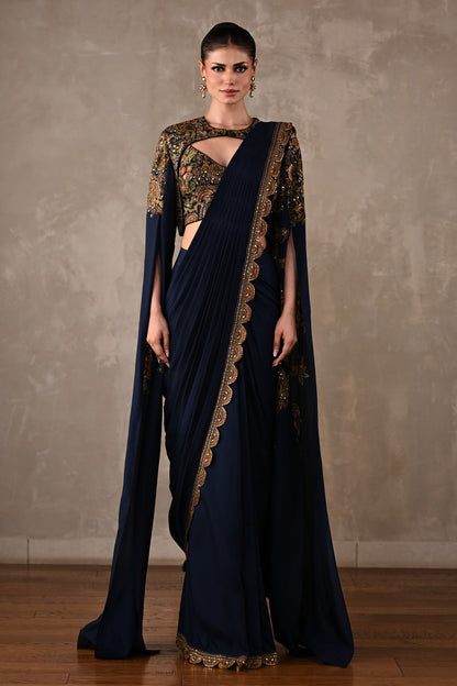 Regal Draped Saree Set