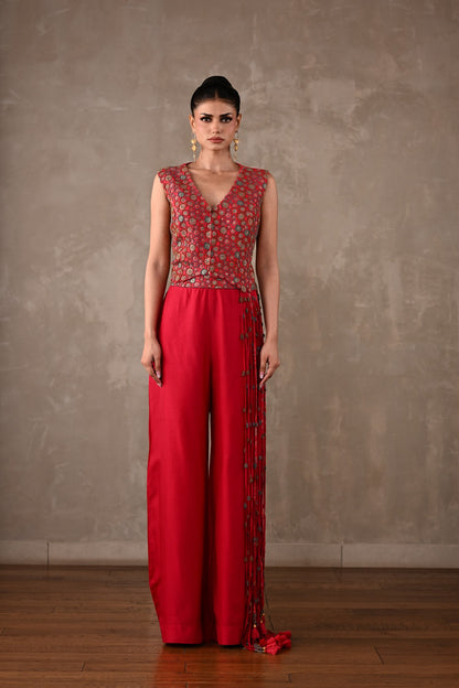 Cluster Floral Silk Co-ord Set