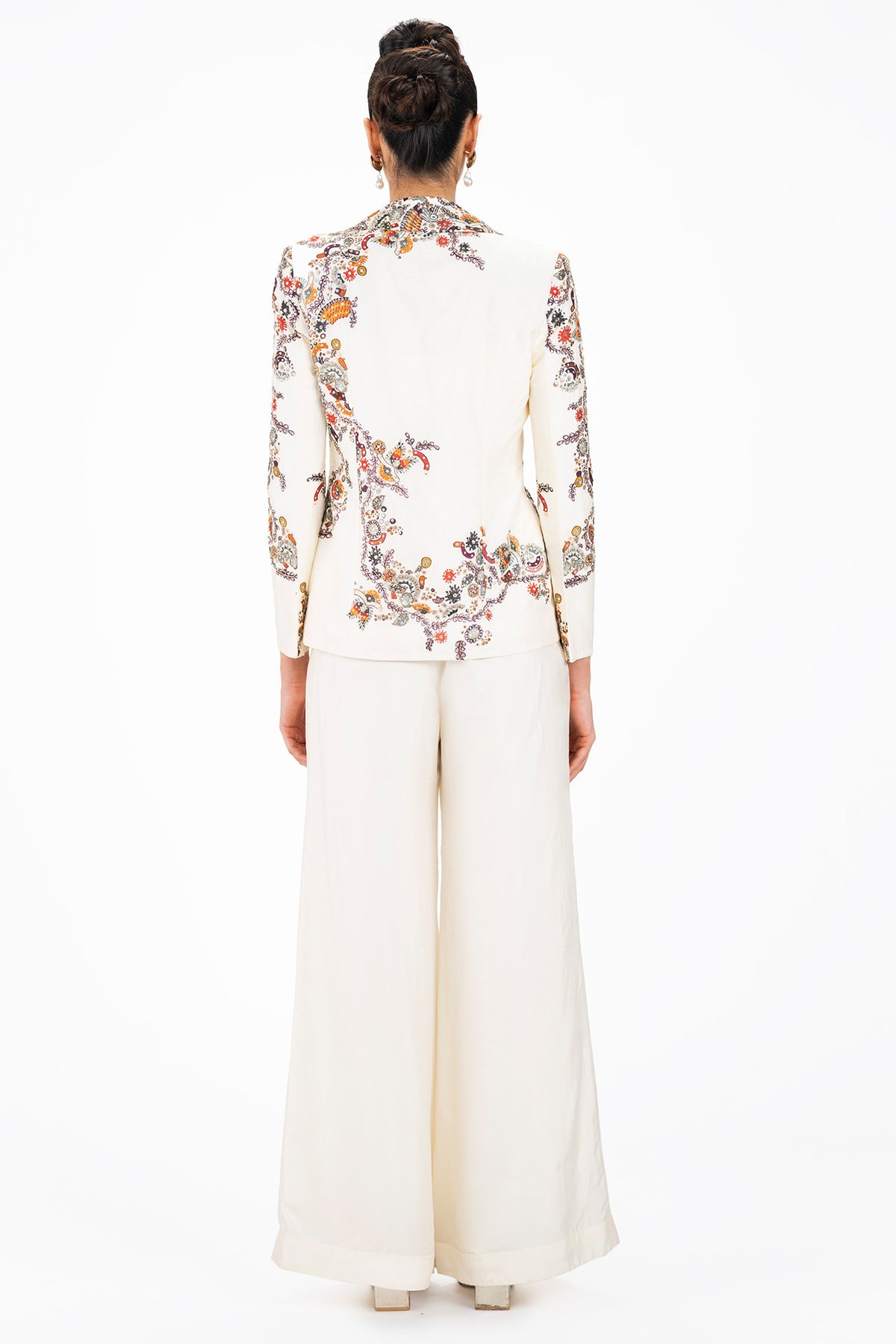 Floral Silk Powersuit