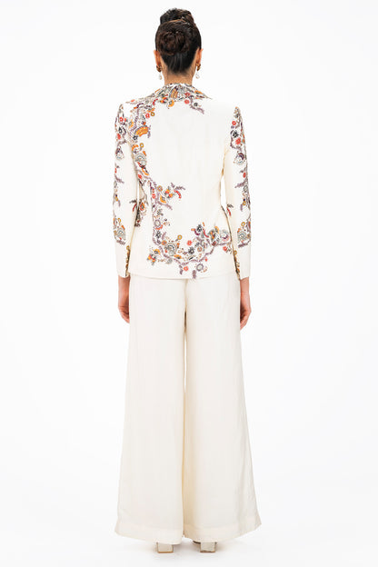 Floral Silk Powersuit