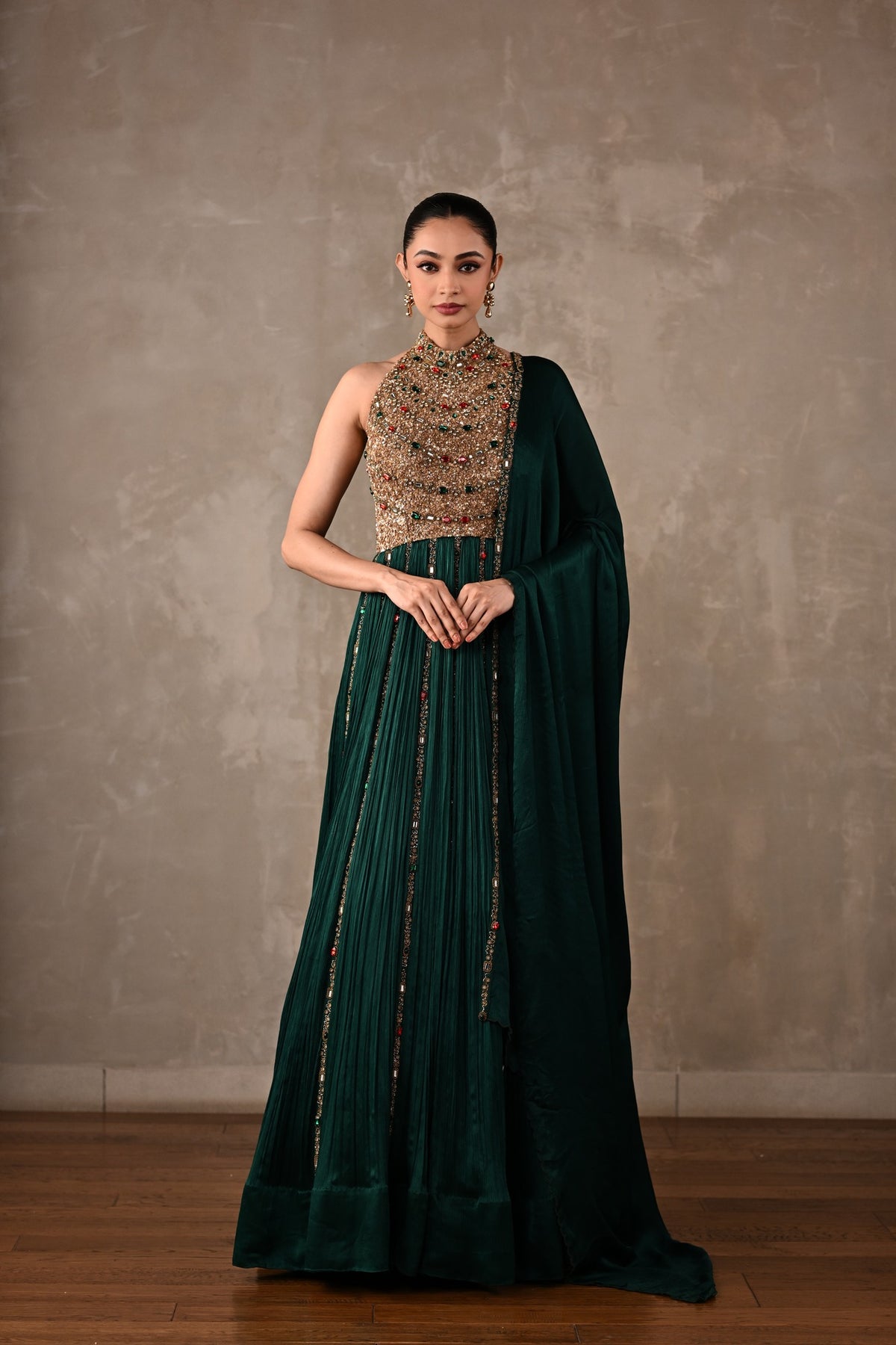 Bejewelled Gown Set