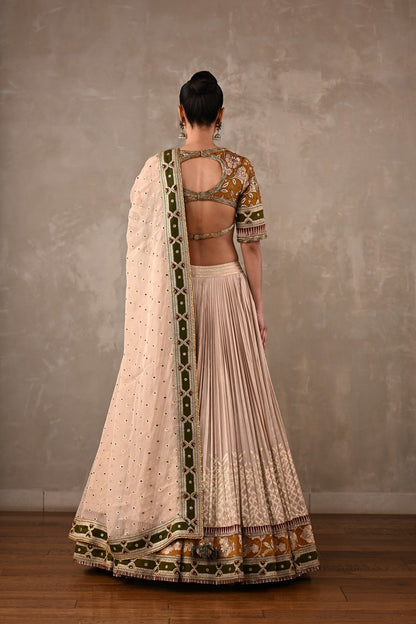 Embroidered Silk Lehenga Set