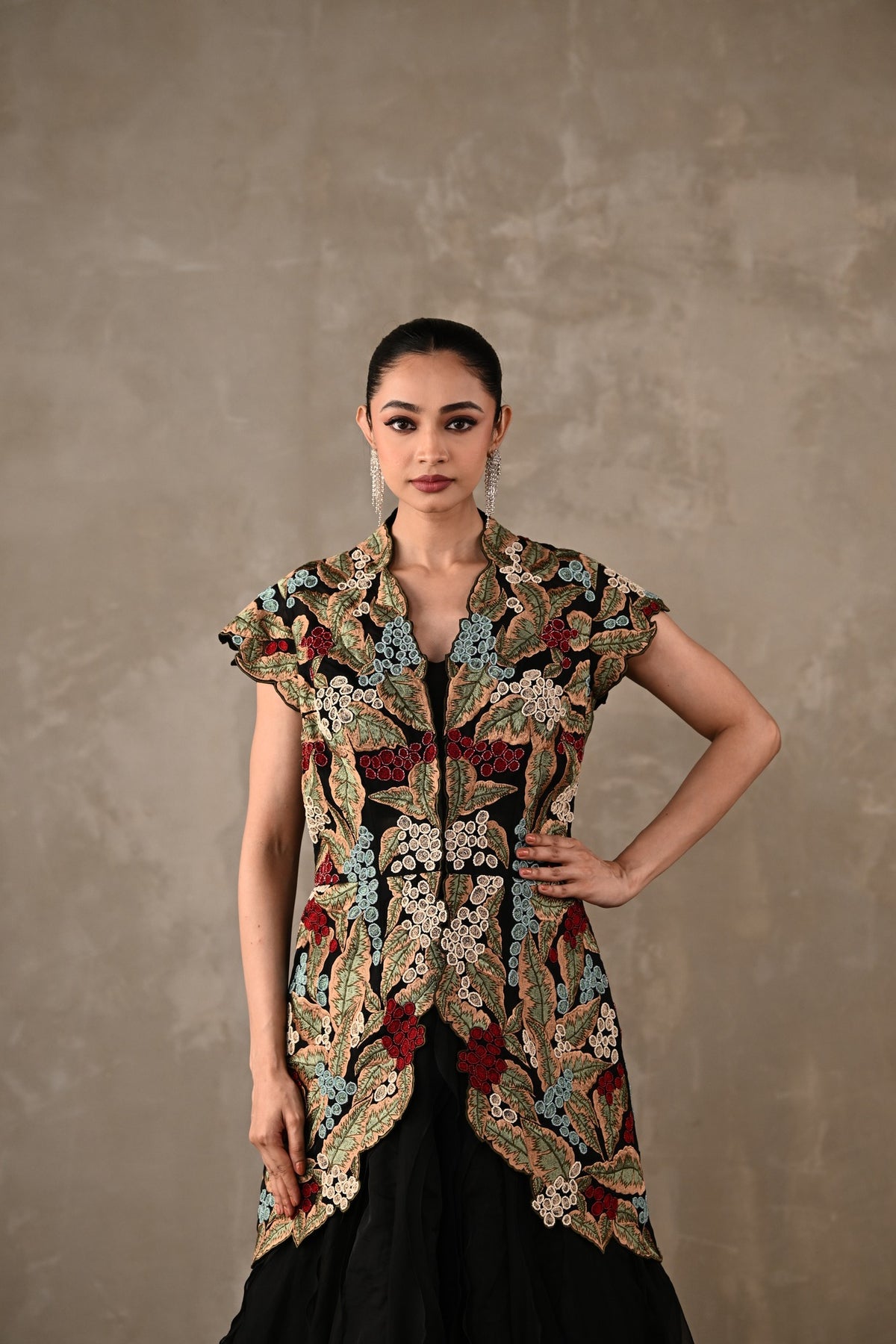 Floral Threadwork Lehenga Set