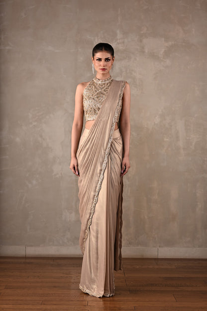 Moonlit Drape Saree Set