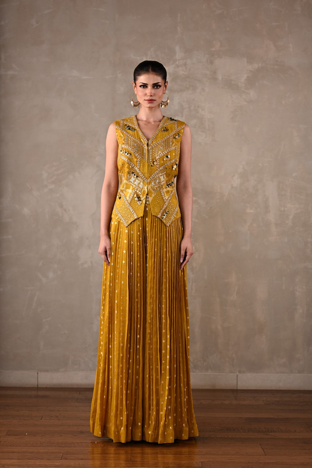 Embellished Tissue Silk Co-Ord Set