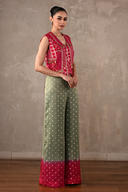 Embellished Tissue Silk Co-Ord Set