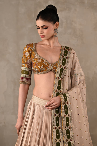 Embroidered Silk Lehenga Set
