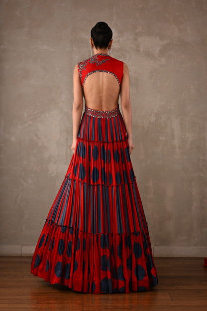 Polka Muse Tiered Gown