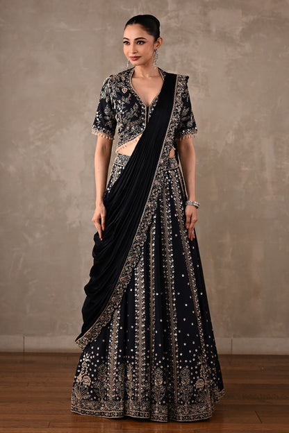 Regal Drape Embellished Lehenga Set