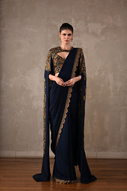 Regal Draped Saree Set
