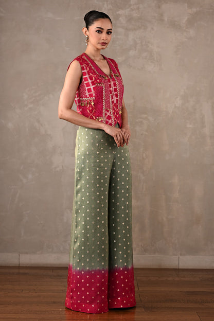 Embellished Tissue Silk Co-Ord Set
