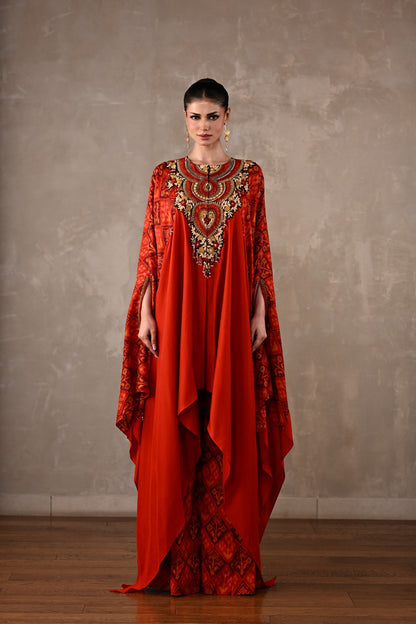 Drape Cape-Style Silk Co-Ord Set