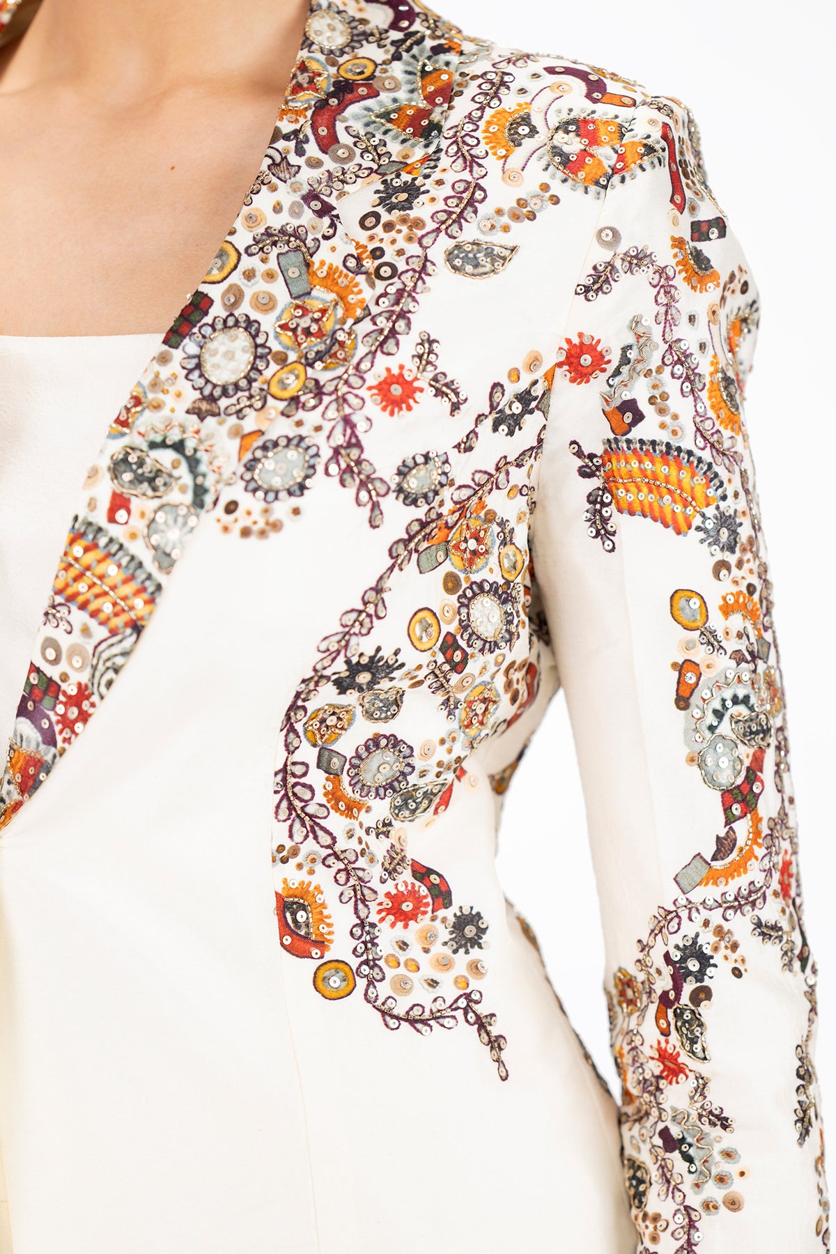 Floral Silk Powersuit