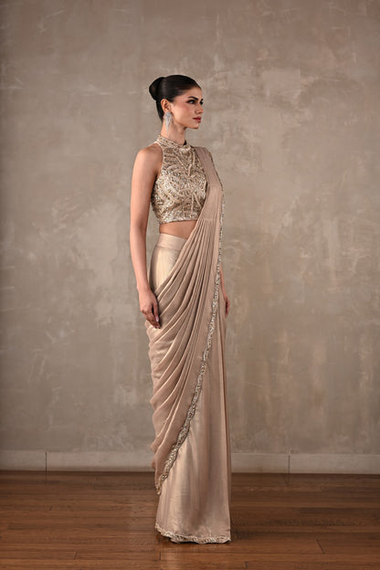 Moonlit Drape Saree Set