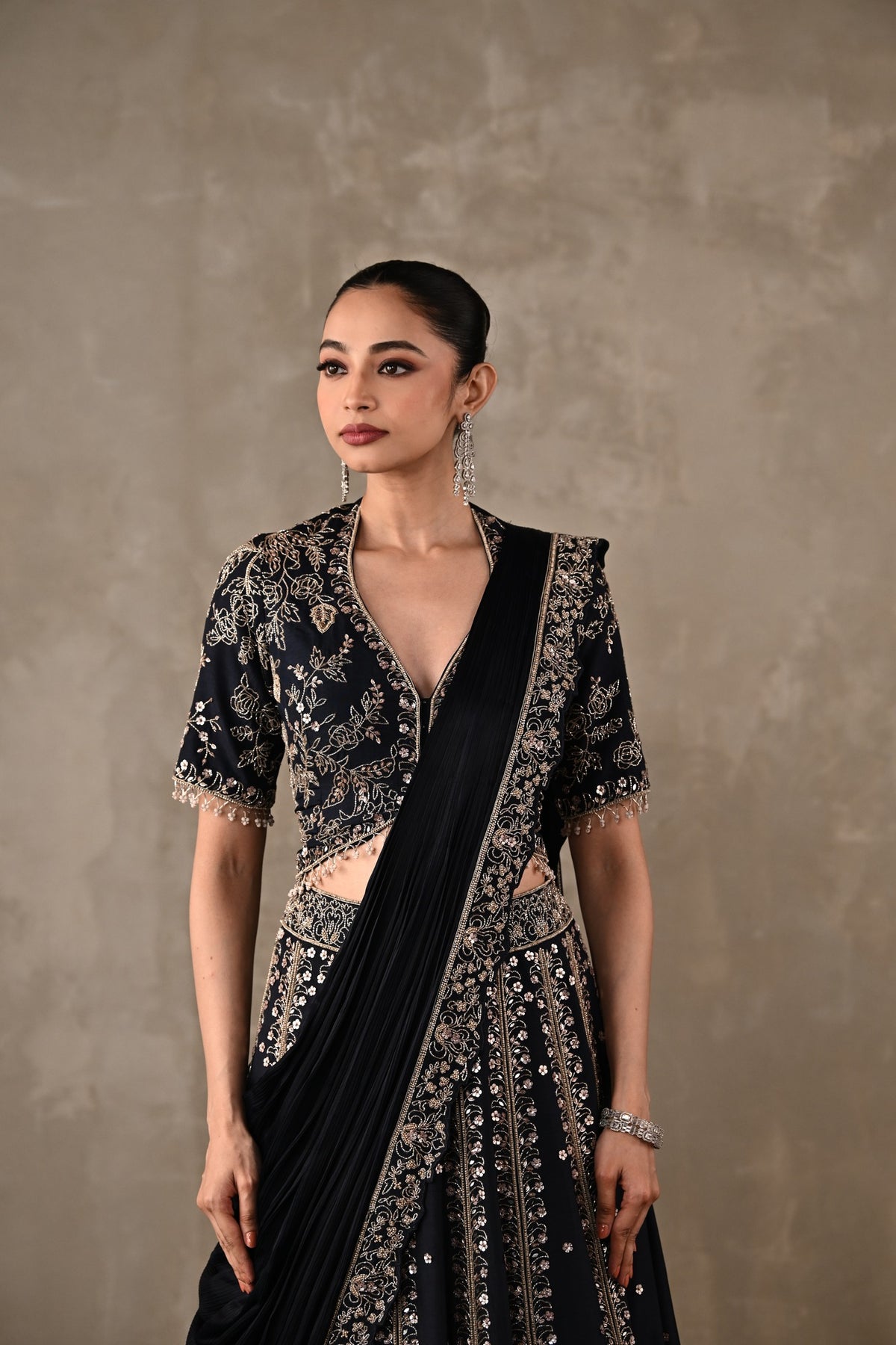 Regal Drape Embellished Lehenga Set