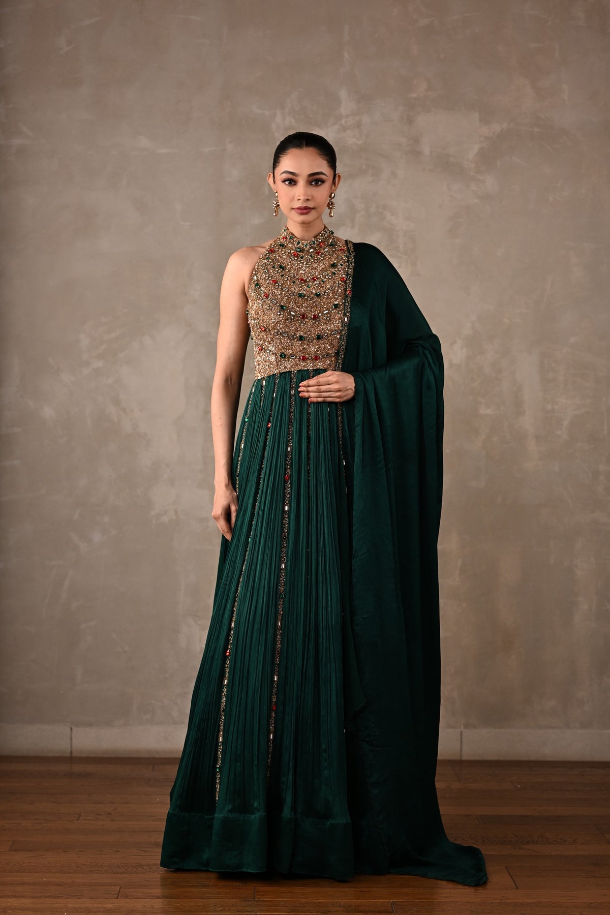 Bejewelled Gown Set