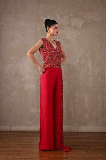Cluster Floral Silk Co-ord Set