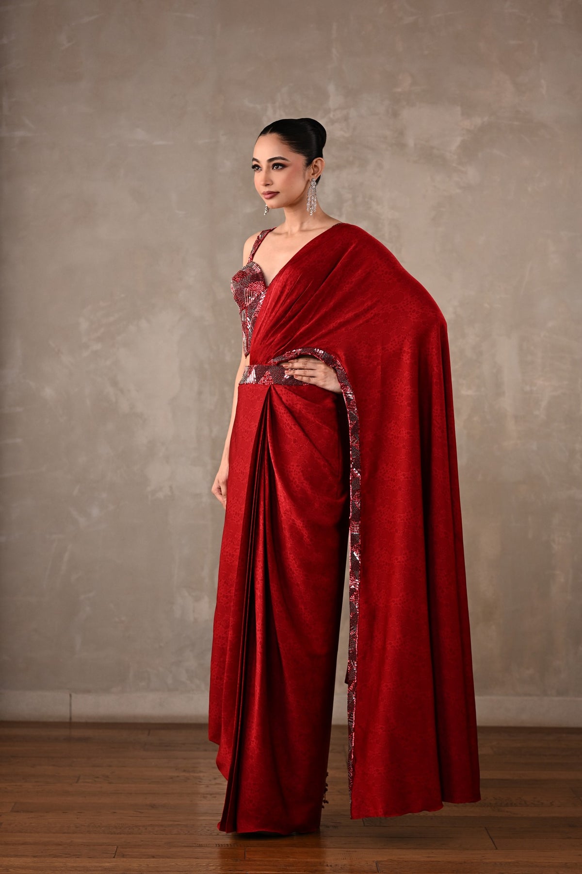 Corset Drape Saree Set
