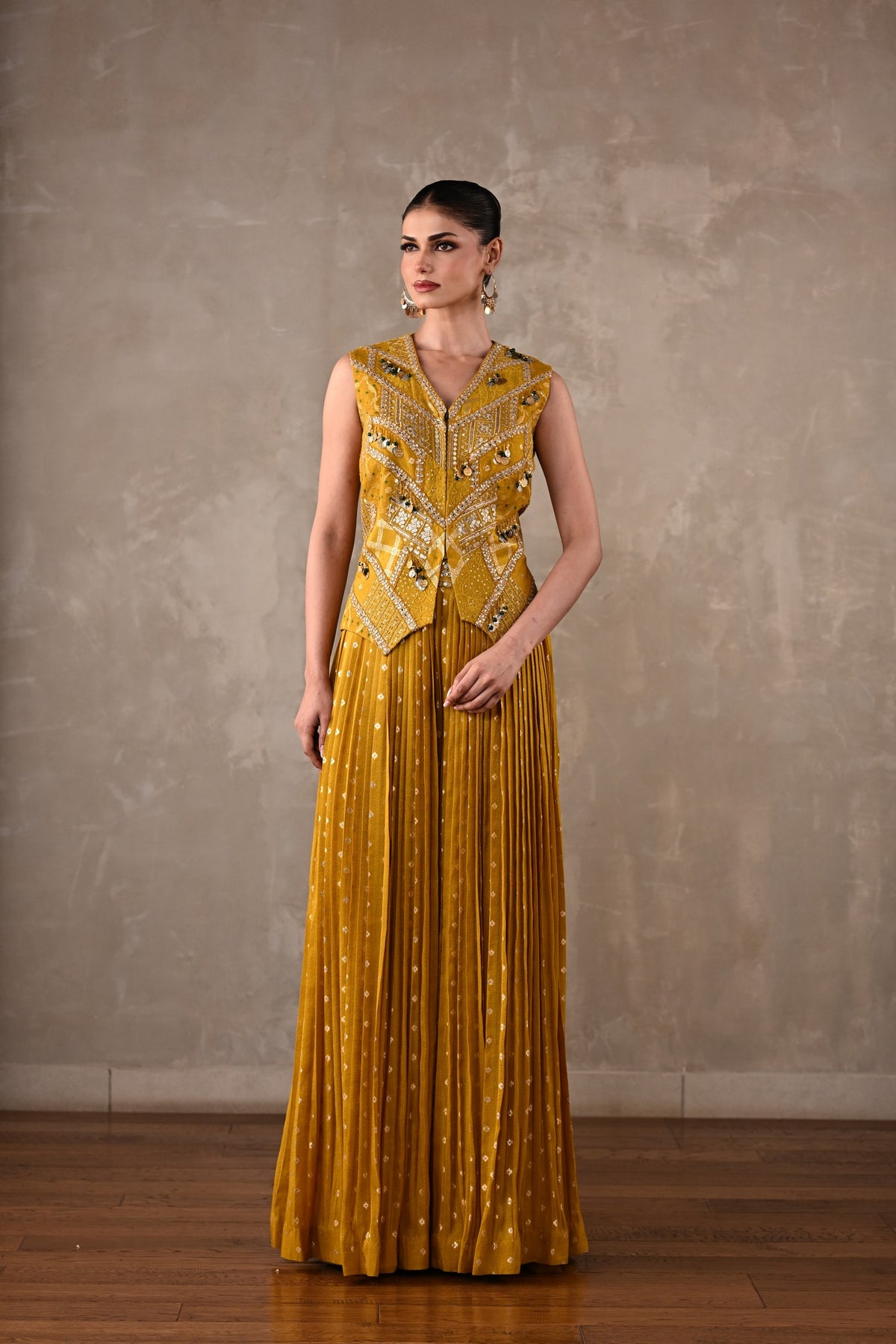 Embellished Tissue Silk Co-Ord Set