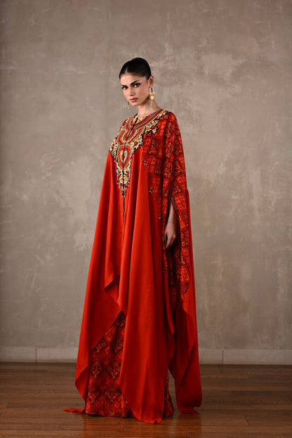 Drape Cape-Style Silk Co-Ord Set
