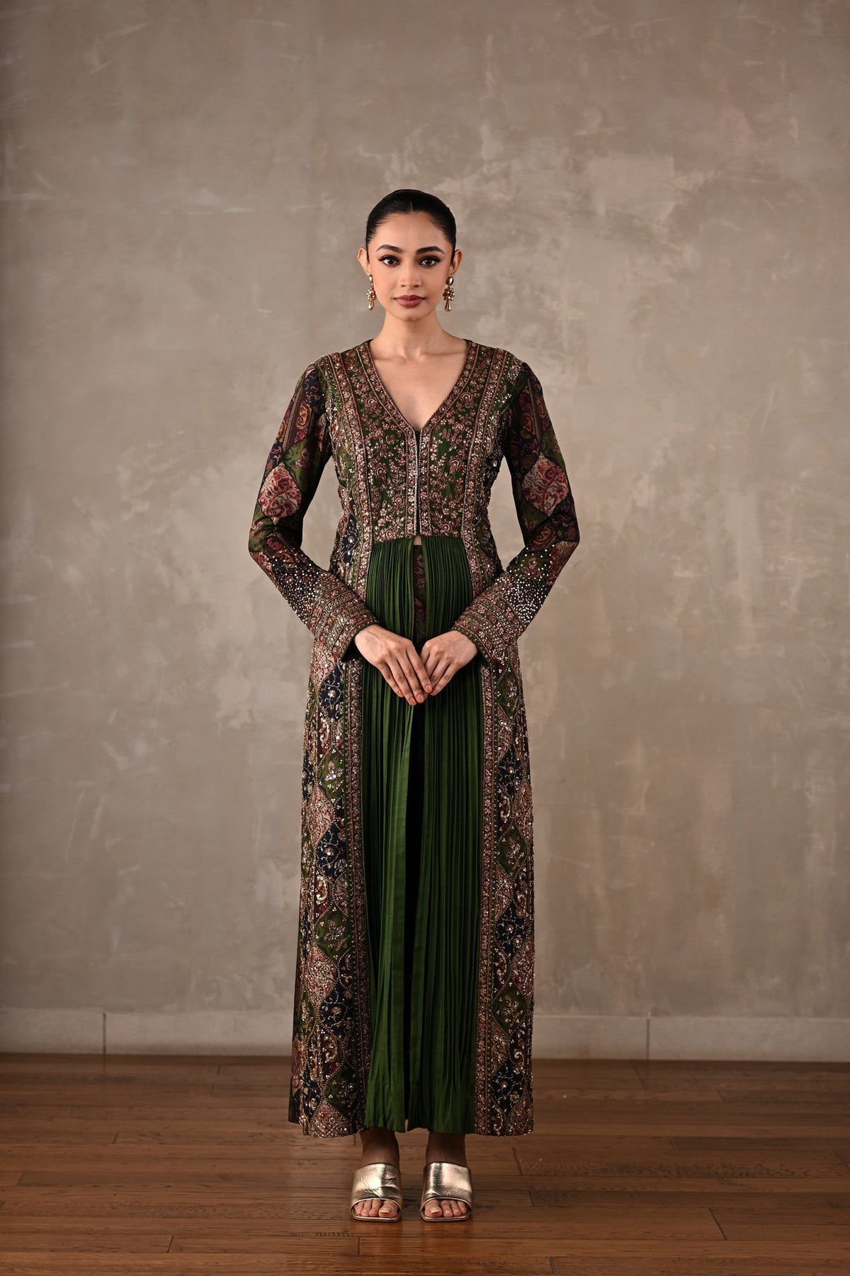 Patchwork-Inspired Embroidered Co-ord Set